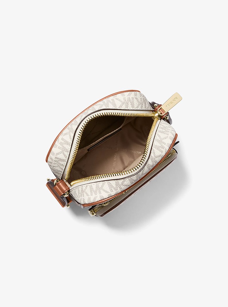 Jet Set Medium Signature Logo Crossbody Bag in VANILLA | Michael Kors