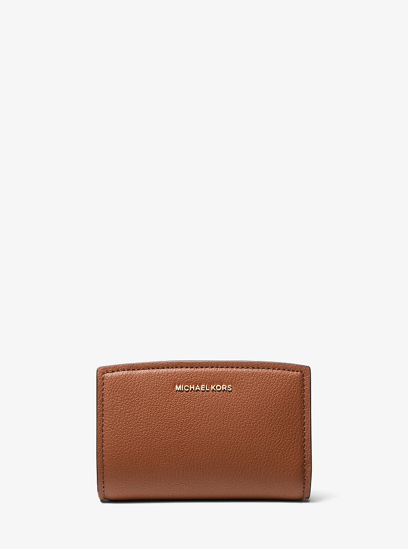 Bryant Medium Pebbled Leather Wallet in LUGGAGE | Michael Kors