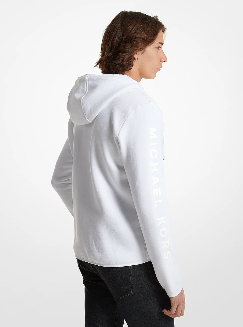Galway Quilted Mixed-Media Jacket in WHITE | Michael Kors