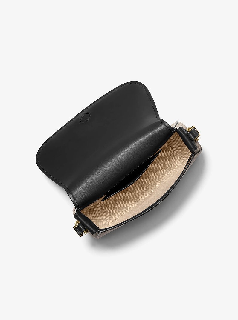 Lydia Medium Signature Logo Messenger Bag