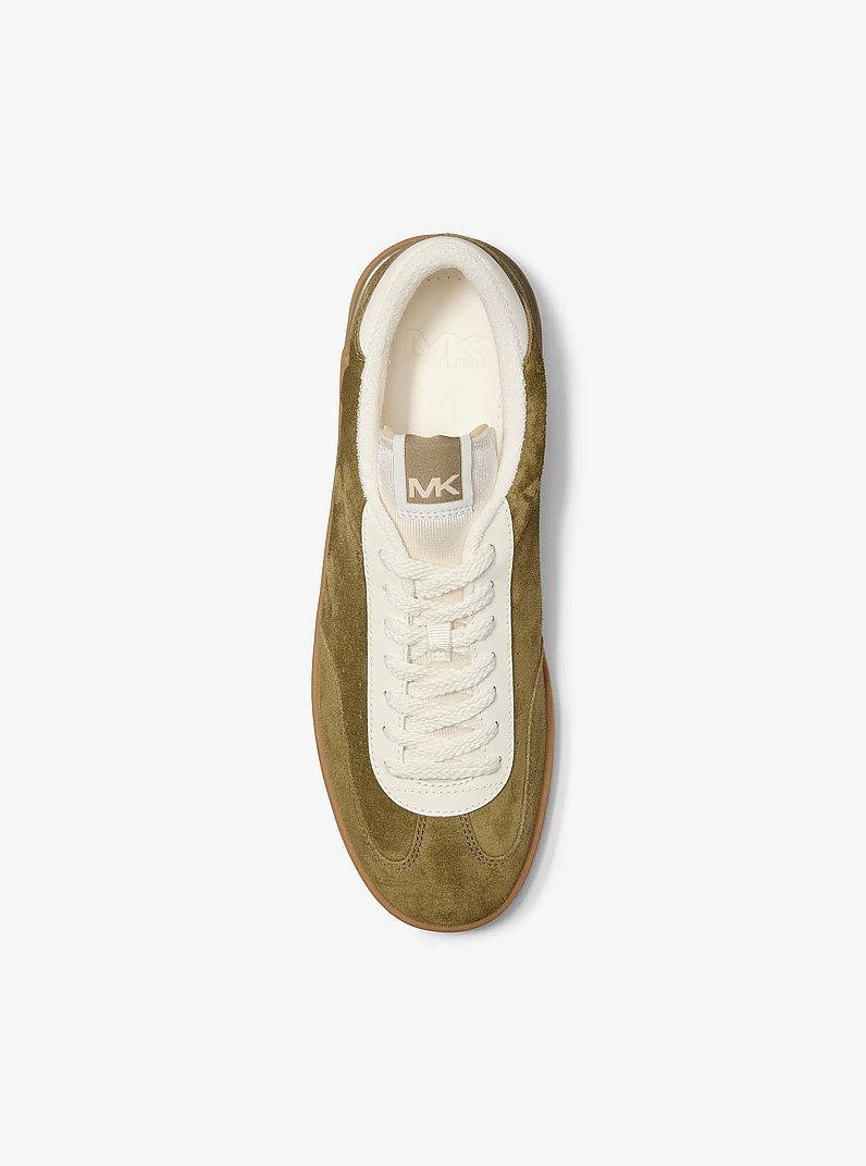 Sneaker Wilton in pelle scamosciata in VERDE SAFARI | Michael Kors