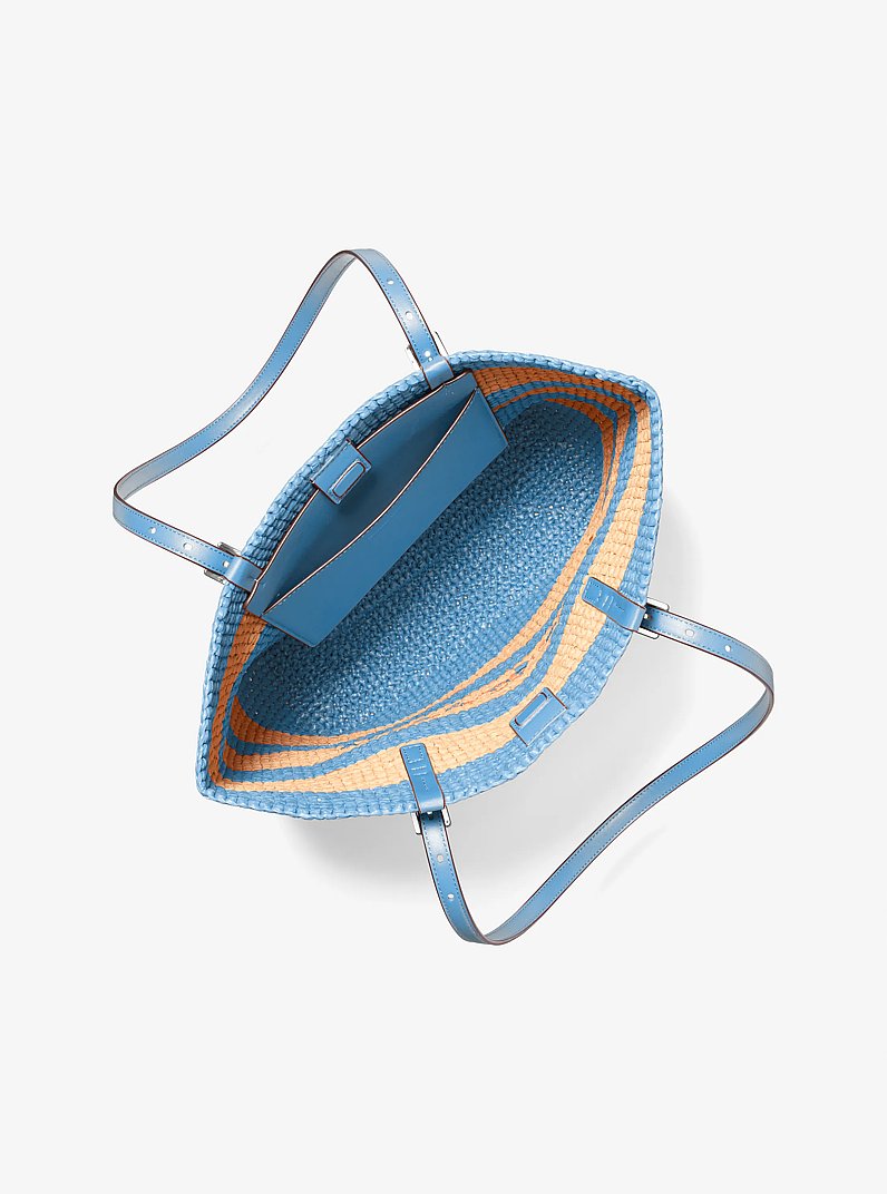 Bolso tote Quinn grande tejido a mano a croch&eacute; in CHAMBRAY | Michael Kors