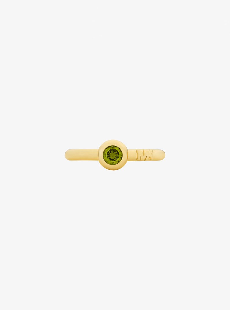 Round Stone Ring in GOLD/PERIDOT | Michael Kors