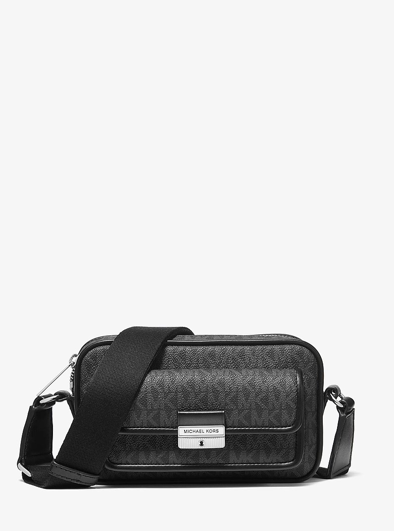 Bradshaw Extra-Small Signature Logo Camera Crossbody in BLACK | Michael Kors
