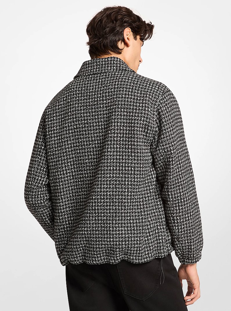 Houndstooth Jacquard Jacket in NOIR | Michael Kors
