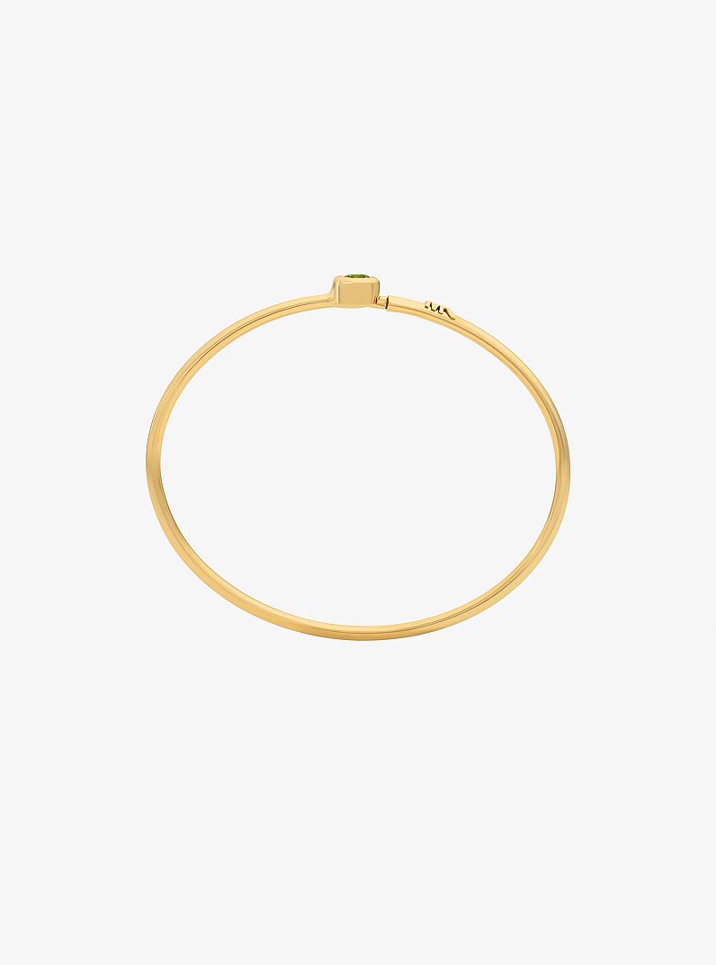 Round Stone Bangle in GOLD/PERIDOT | Michael Kors