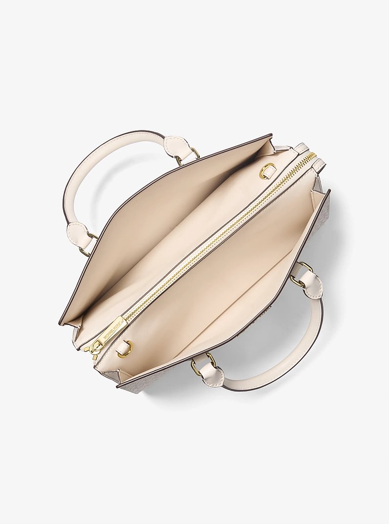 Sheila Medium Logo Satchel in LT CRM MULTI | Michael Kors