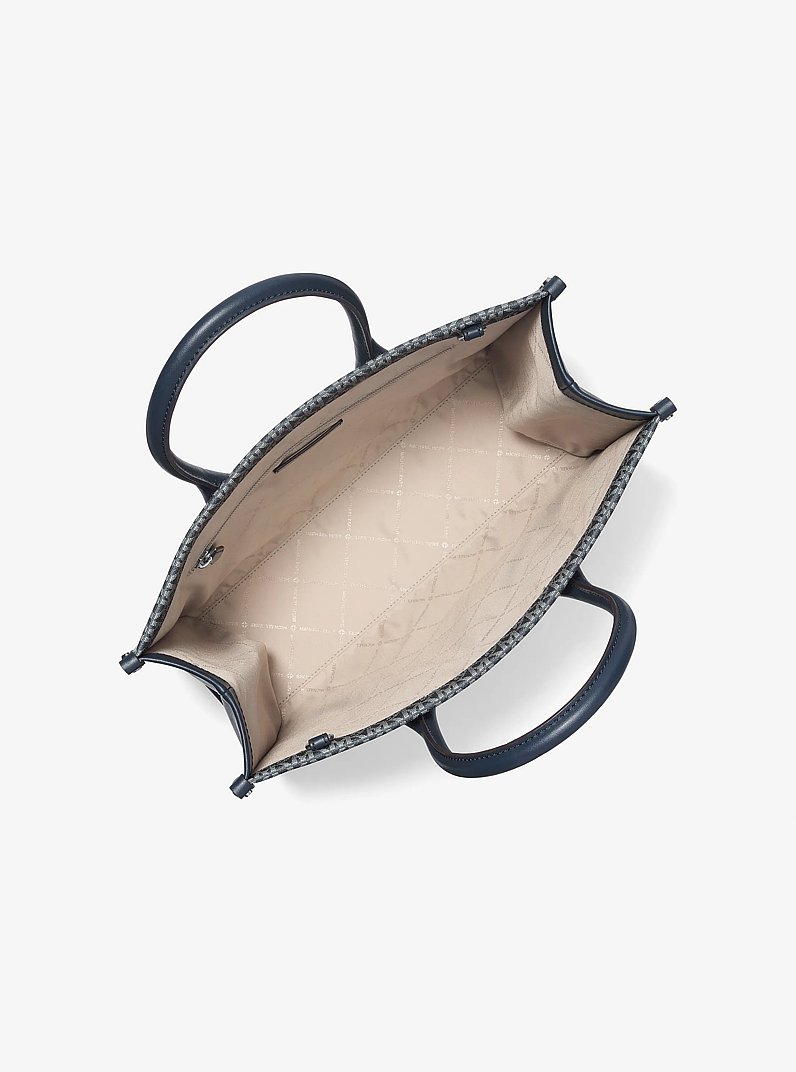 Mirella Medium Ombr&eacute; Logo Tote Bag in NAVY | Michael Kors