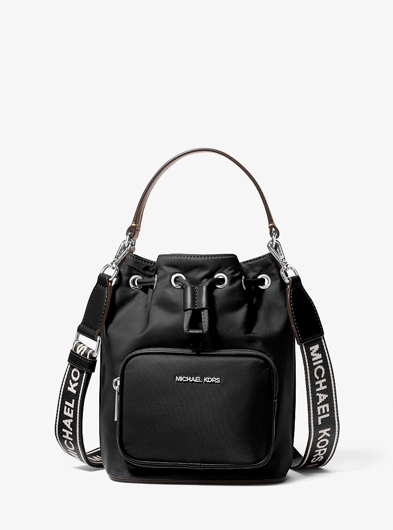 Khai Small Nylon Bucket Bag in BLACK | Michael Kors