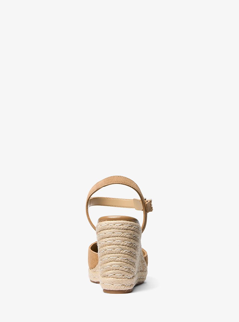 Kenzie Suede Wedge Espadrille in HUSK | Michael Kors