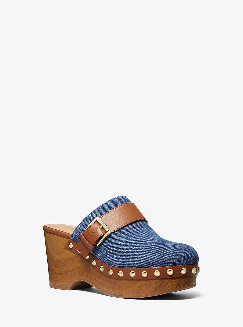 Rye Denim Platform Clog in DENIM | Michael Kors
