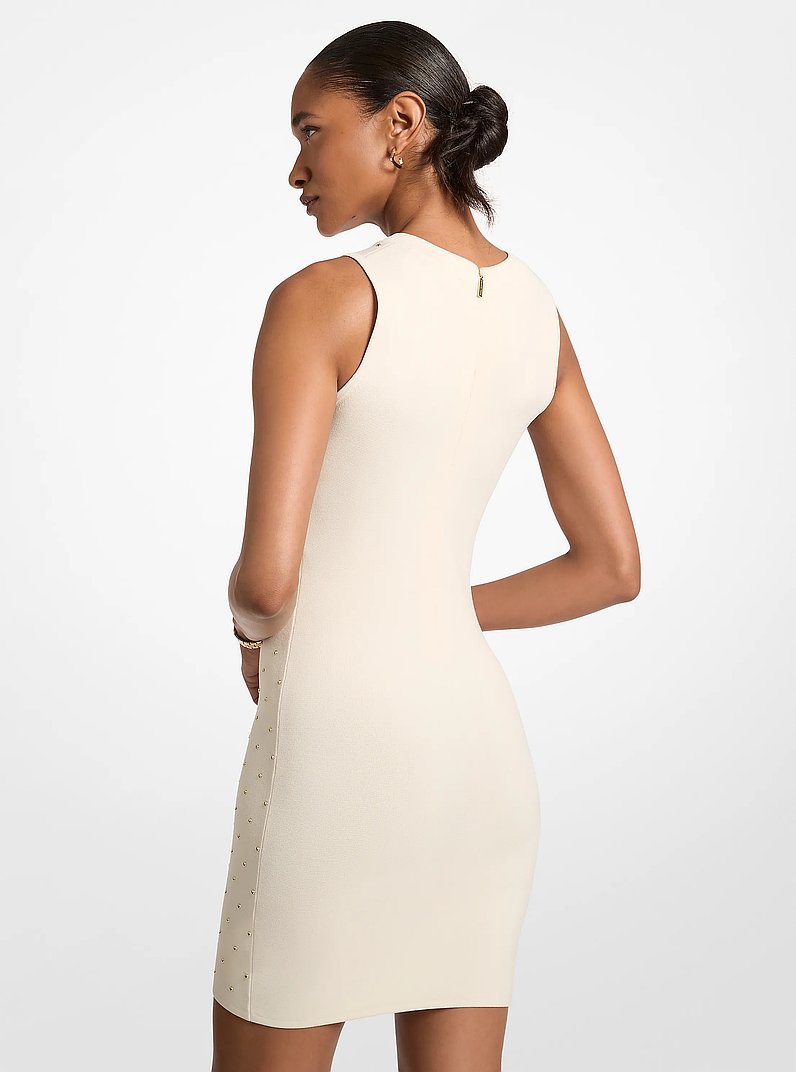 Studded Stretch Viscose Dress in BONE | Michael Kors
