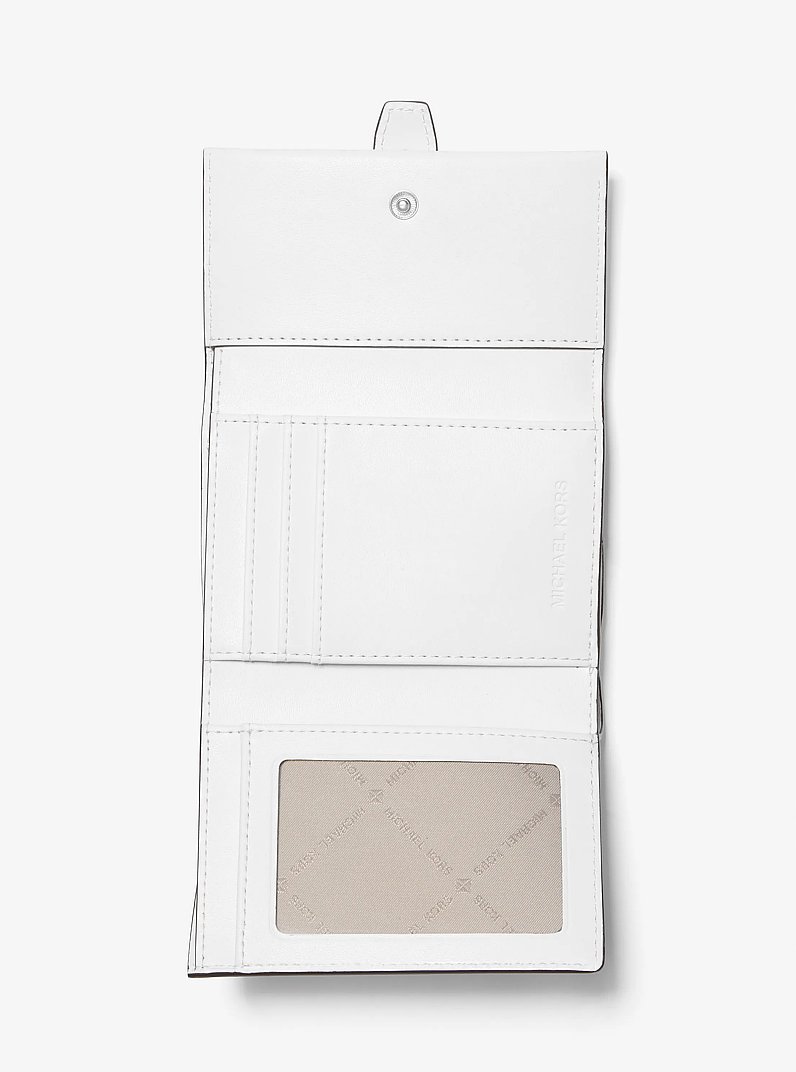 Greenwich Medium Leather Trifold Wallet in OPTIC WHITE | Michael Kors