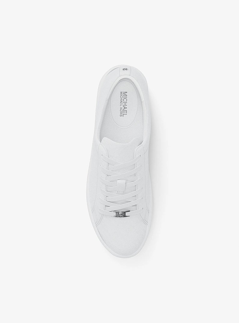 Keaton Leather Sneaker in OPTIC WHITE | Michael Kors