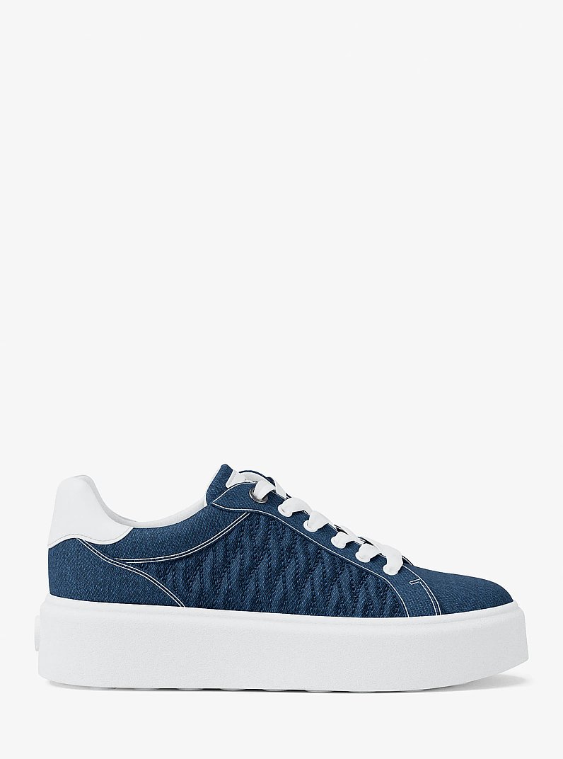 Zapato deportivo Romey con plataforma de denim acolchado in AZUL VINTAGE OSCURO LAVADO | Michael Kors