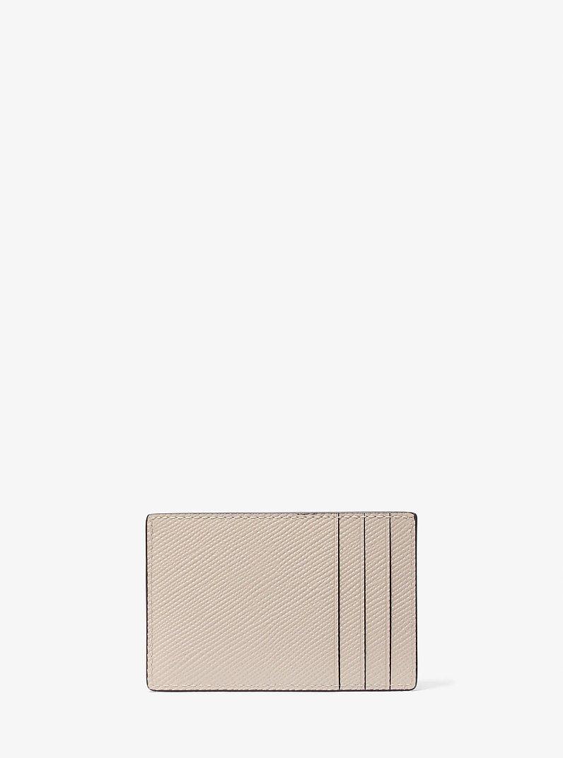 Edison Saffiano Leather Card Case in LIGHT SAND | Michael Kors