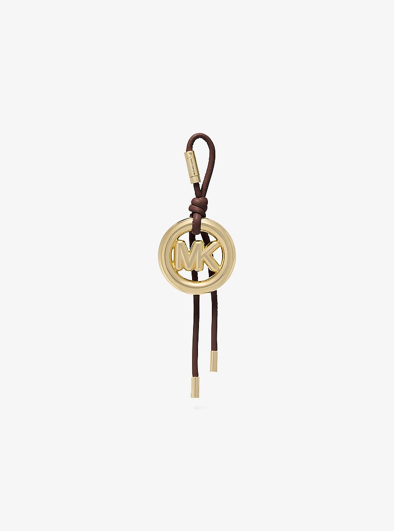 Leather MK Pop Charm in CHOCOLATE | Michael Kors