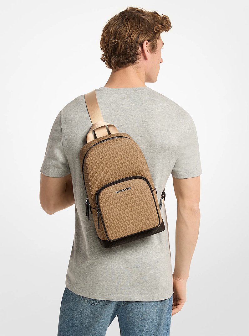 Cooper Logo Sling Pack in CAMEL | Michael Kors