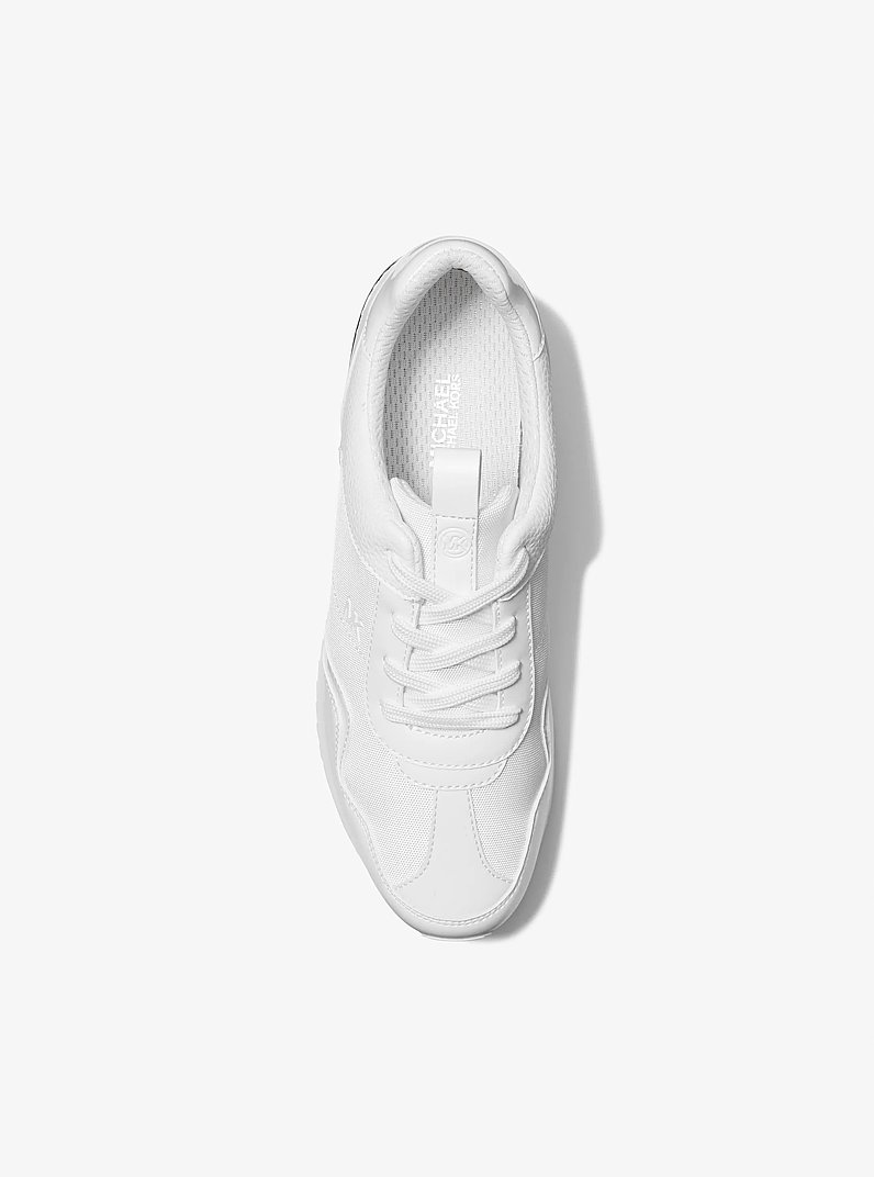 Raina Canvas Platform Trainer in OPTIC WHITE | Michael Kors