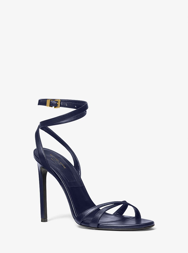 Sandale Chrissy aus Leder in NAVYBLAU | Michael Kors