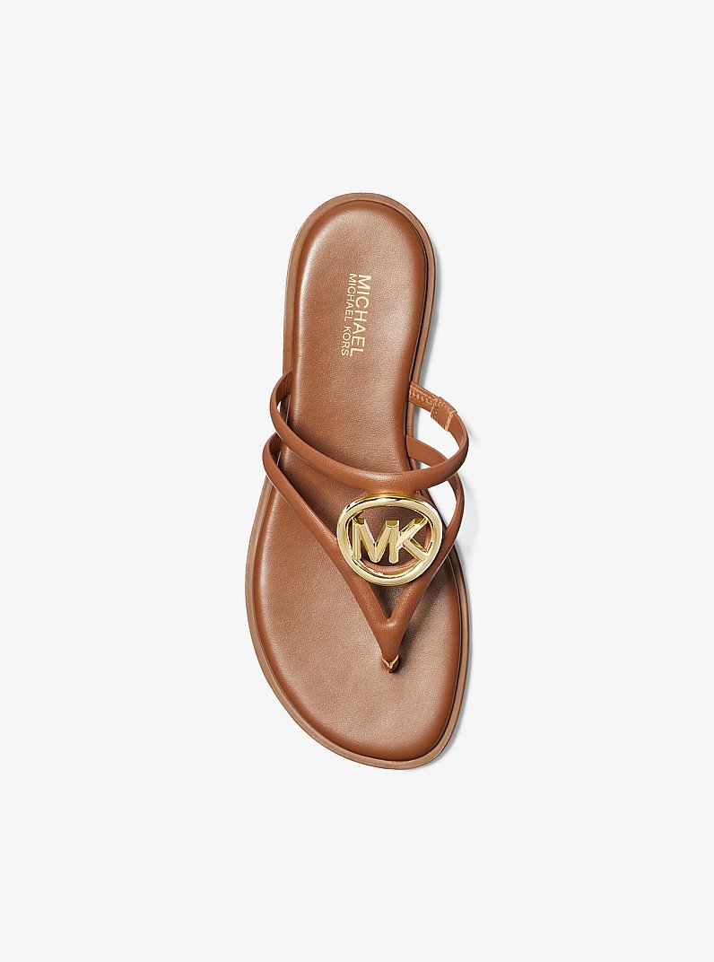Sandalia Hampton de cuero in LUGGAGE | Michael Kors