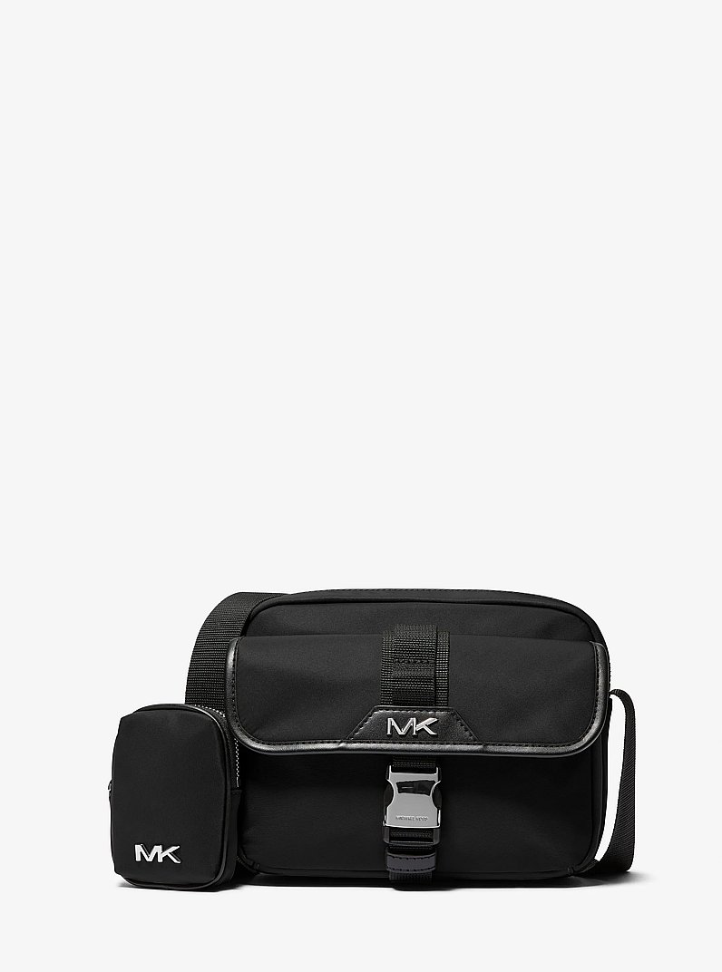 Brooklyn Recycled Nylon Utility Crossbody Bag in BLACK | Michael Kors