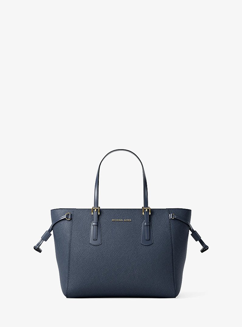Voyager Extra-Small Saffiano Leather Convertible Crossbody Bag in NAVY | Michael Kors