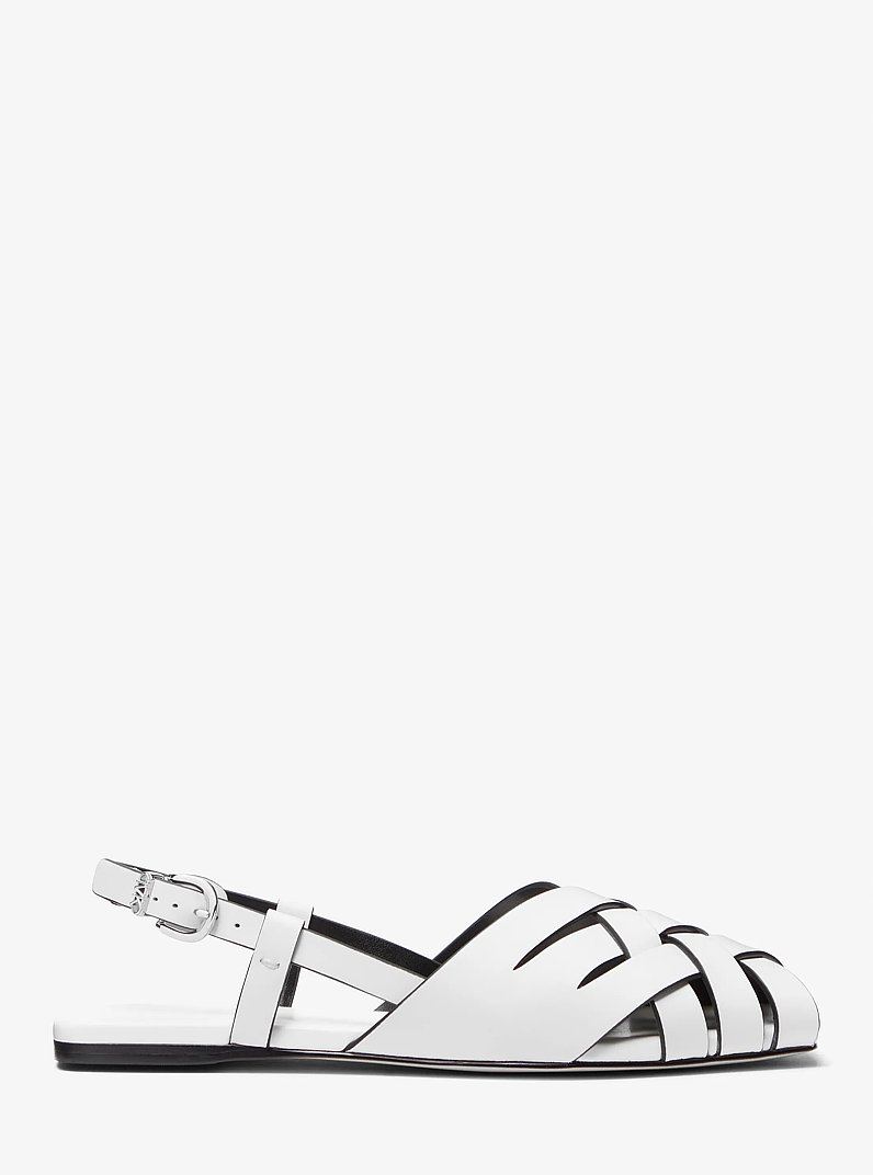 Irene Woven Leather Slingback Sandal