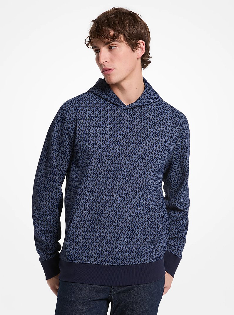 Sudadera de mezcla de algod&oacute;n con logotipo de la marca in AZUL MEDIANOCHE | Michael Kors