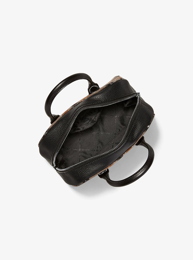 Ashton Small Plaid Print Wool Blend Messenger Bag in NEGRO | Michael Kors
