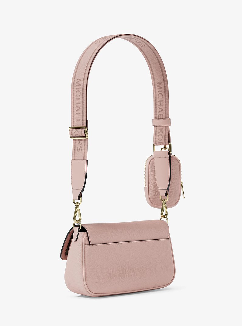 Jet Set Travel Small Pebbled Leather Crossbody Bag With Pouch in POWDER BLUSH | Michael Kors