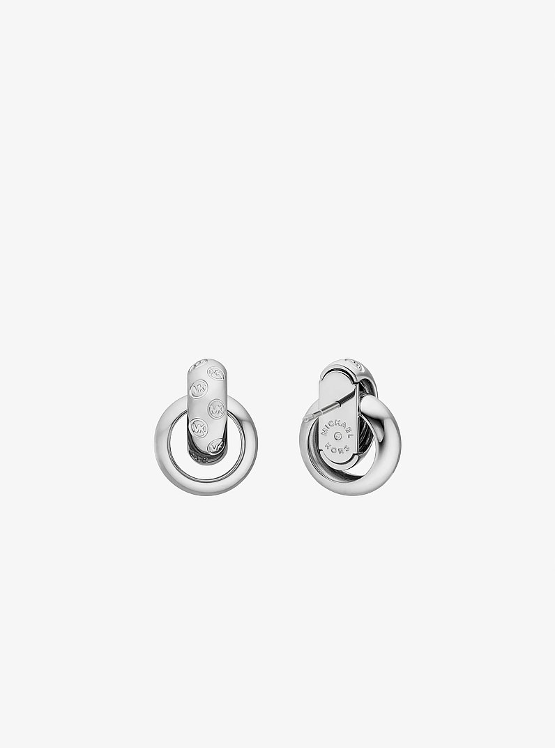 Logo Engraved Chunky Stud Earrings - thumbnail 2