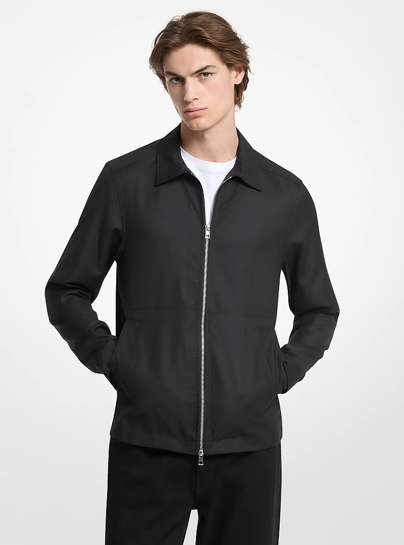 Chaqueta t&eacute;cnica camisa con cremallera in NEGRO | Michael Kors