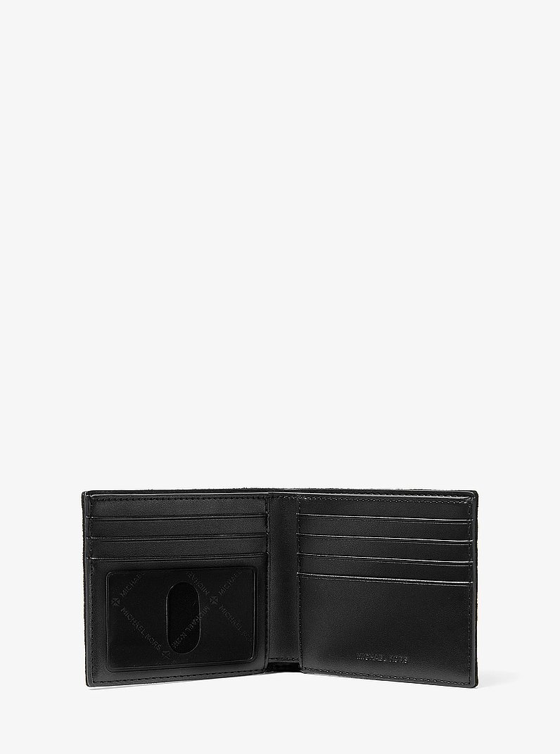 Portefeuille Cooper en microsu&egrave;de de polyester &agrave; logo grav&eacute; en creux in NOIR | Michael Kors