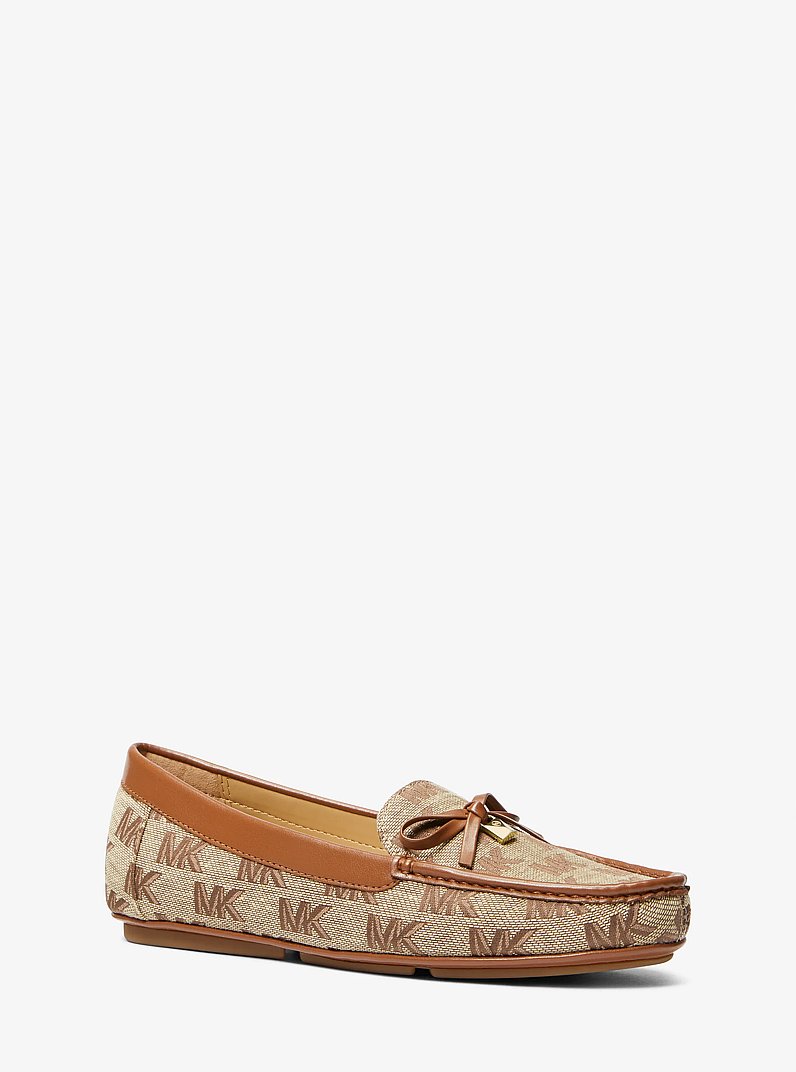 Juliette Logo Jacquard Loafer in BEIGE/EBONY/BROWN | Michael Kors