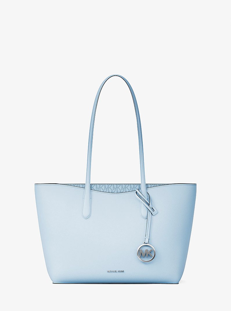 Arden Large Pebbled Leather Tote Bag in PALE OCEAN | Michael Kors
