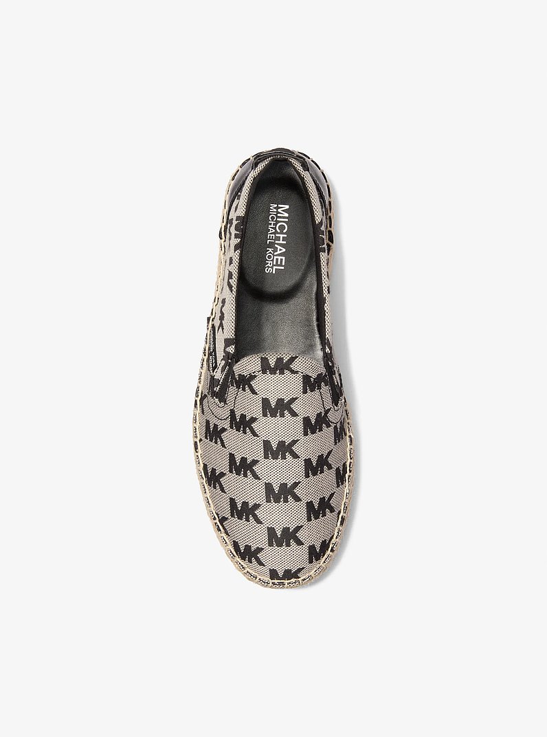 Emory Logo Jacquard Espadrille in BLACK | Michael Kors
