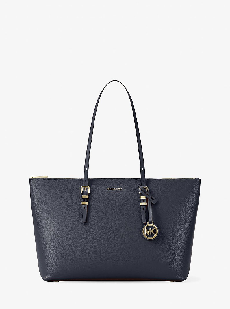 Grand sac fourre-tout Quinn en cuir grain&eacute;