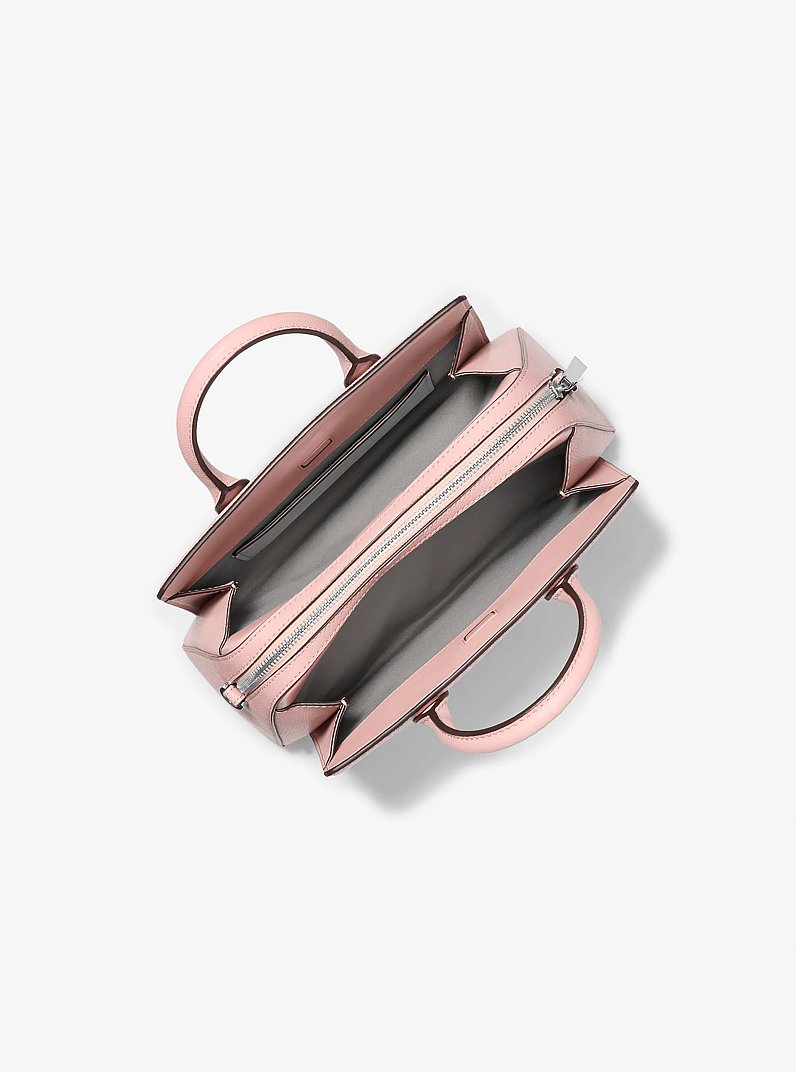 Laila Small Signature Logo Satchel in SMOKEY ROSE | Michael Kors