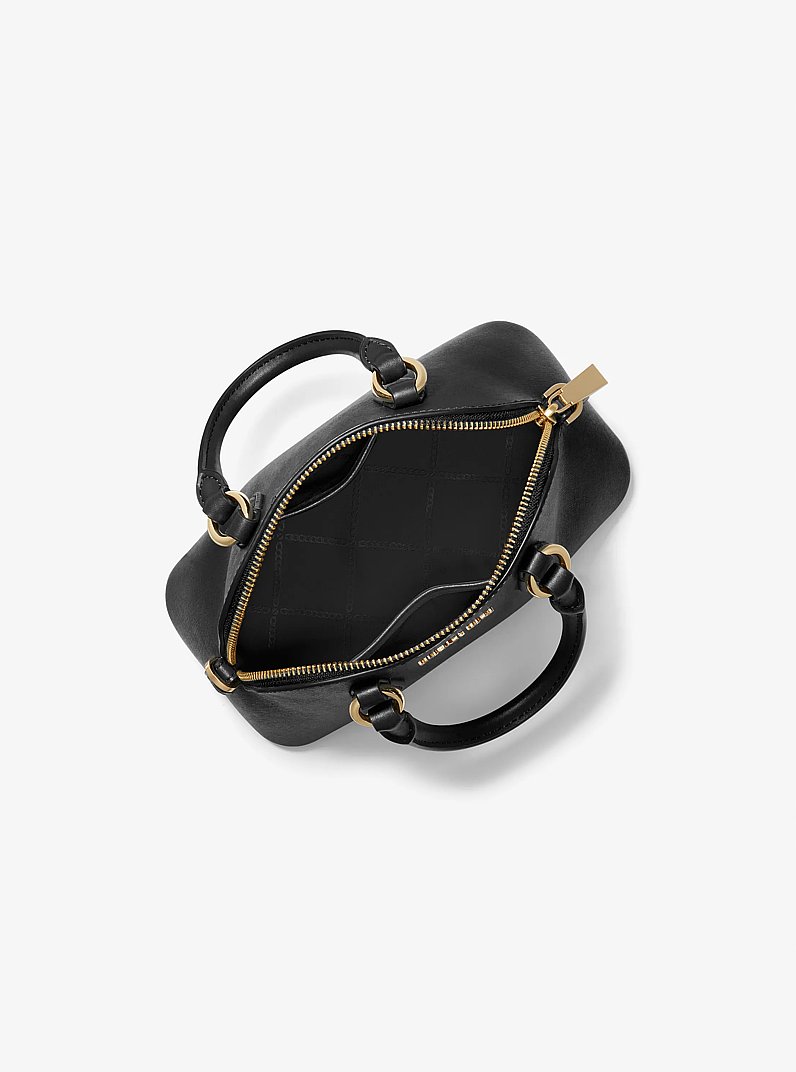 Veronica Extra-Small Saffiano Leather Crossbody Bag in BLACK | Michael Kors