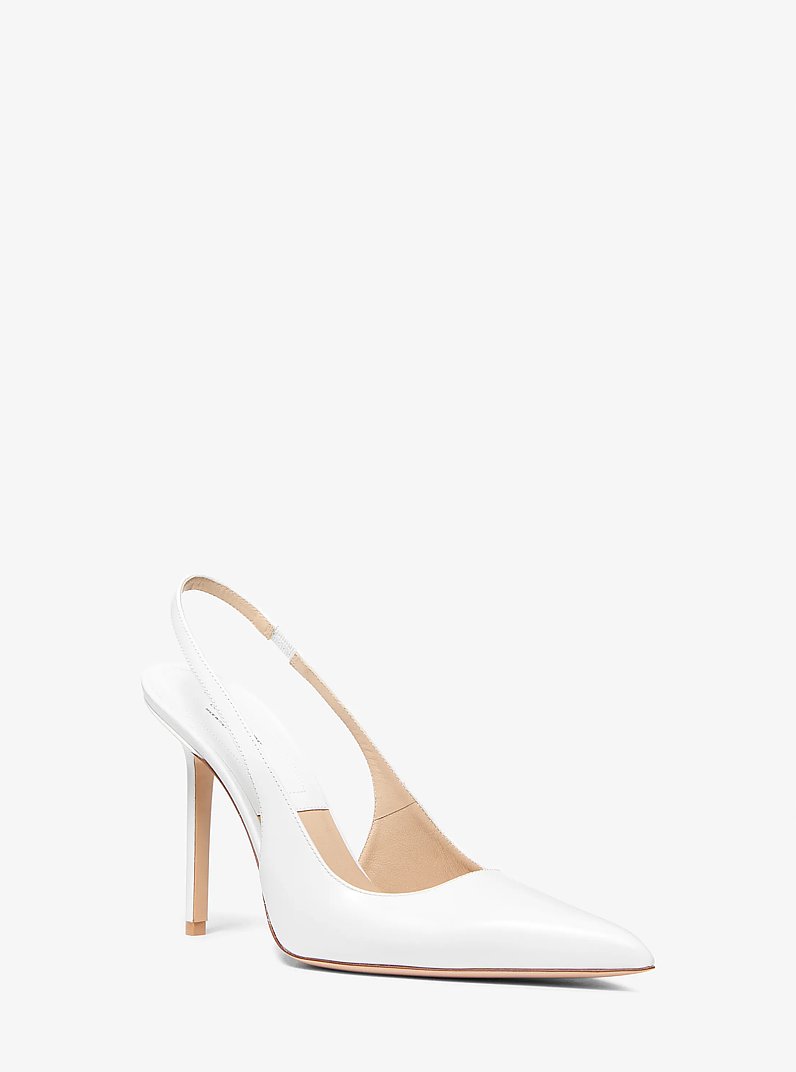 Zapato destalonado Reece de piel in BLANCO INTENSO | Michael Kors