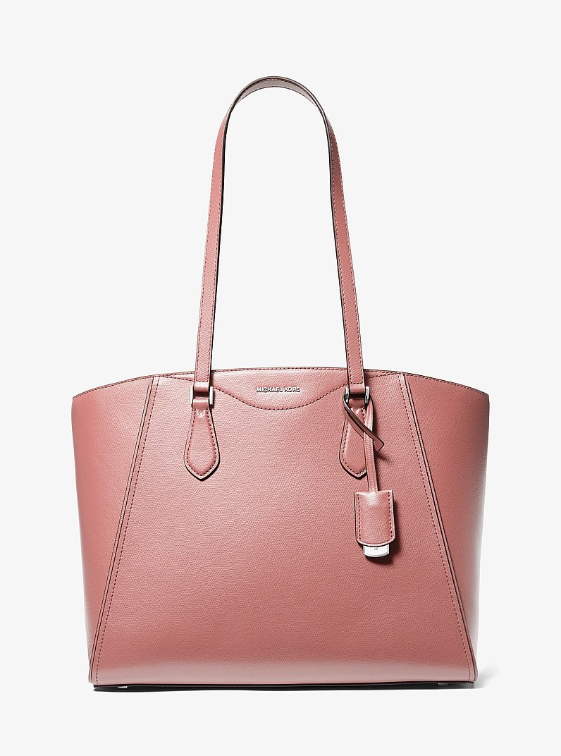 Taryn Large Leather Tote Bag in ROSE | Michael Kors