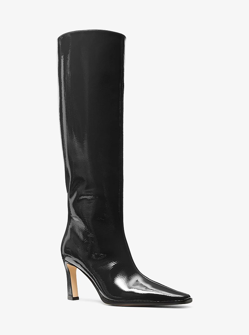 Darrah Patent Leather Boot in BLACK | Michael Kors
