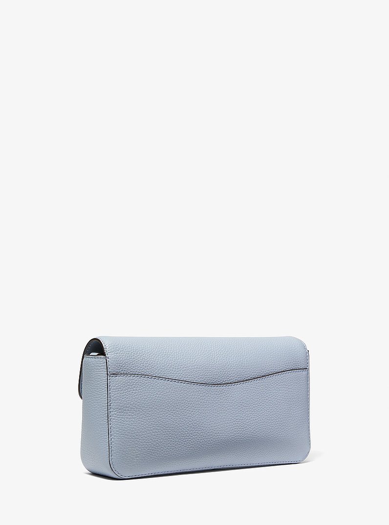 Sac &agrave; &eacute;paule Kacey de taille moyenne en cuir grain&eacute; in BLEU P&Acirc;LE | Michael Kors