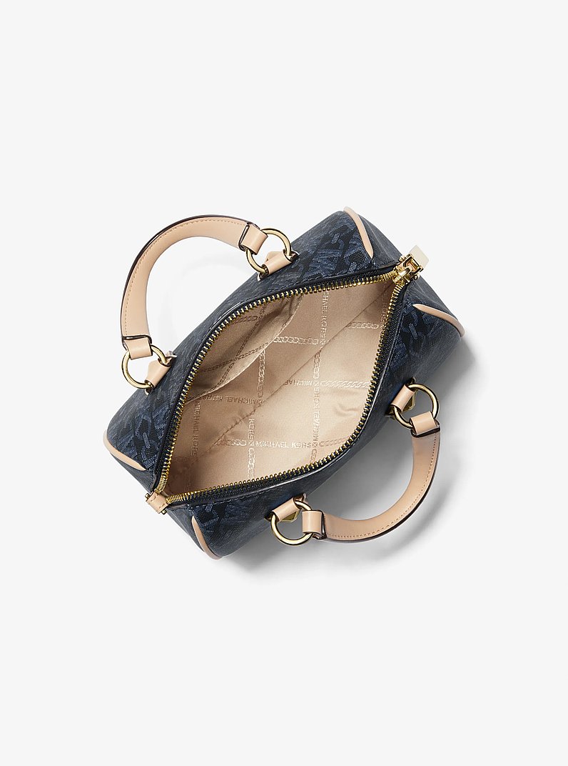 Grayson Small Empire Signature Logo Duffel Crossbody Bag in ADMRL/PLBLUE | Michael Kors