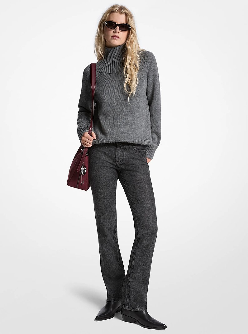 Rollkragenpullover aus Wolle in DERBY HEATHER | Michael Kors