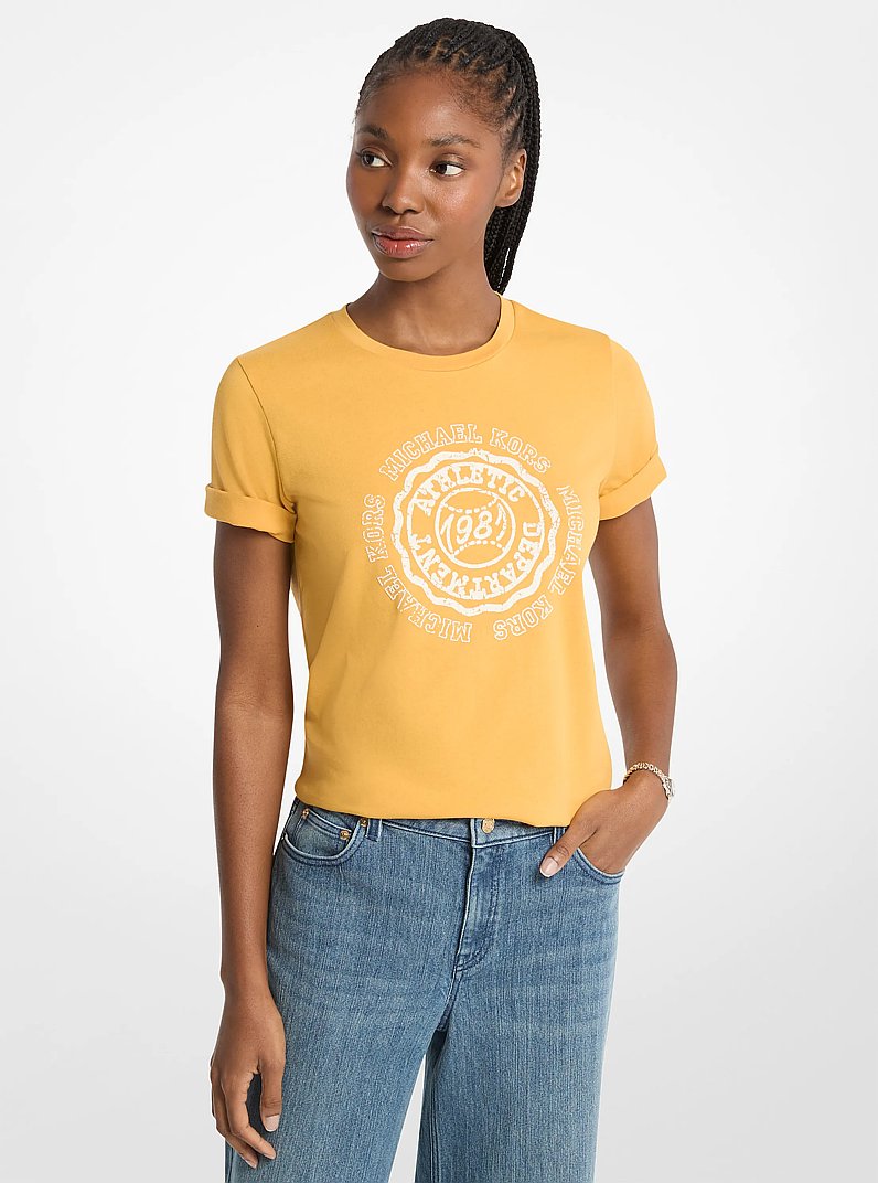 T-shirt &agrave; logo graphique in BL&Eacute; AU MIEL | Michael Kors