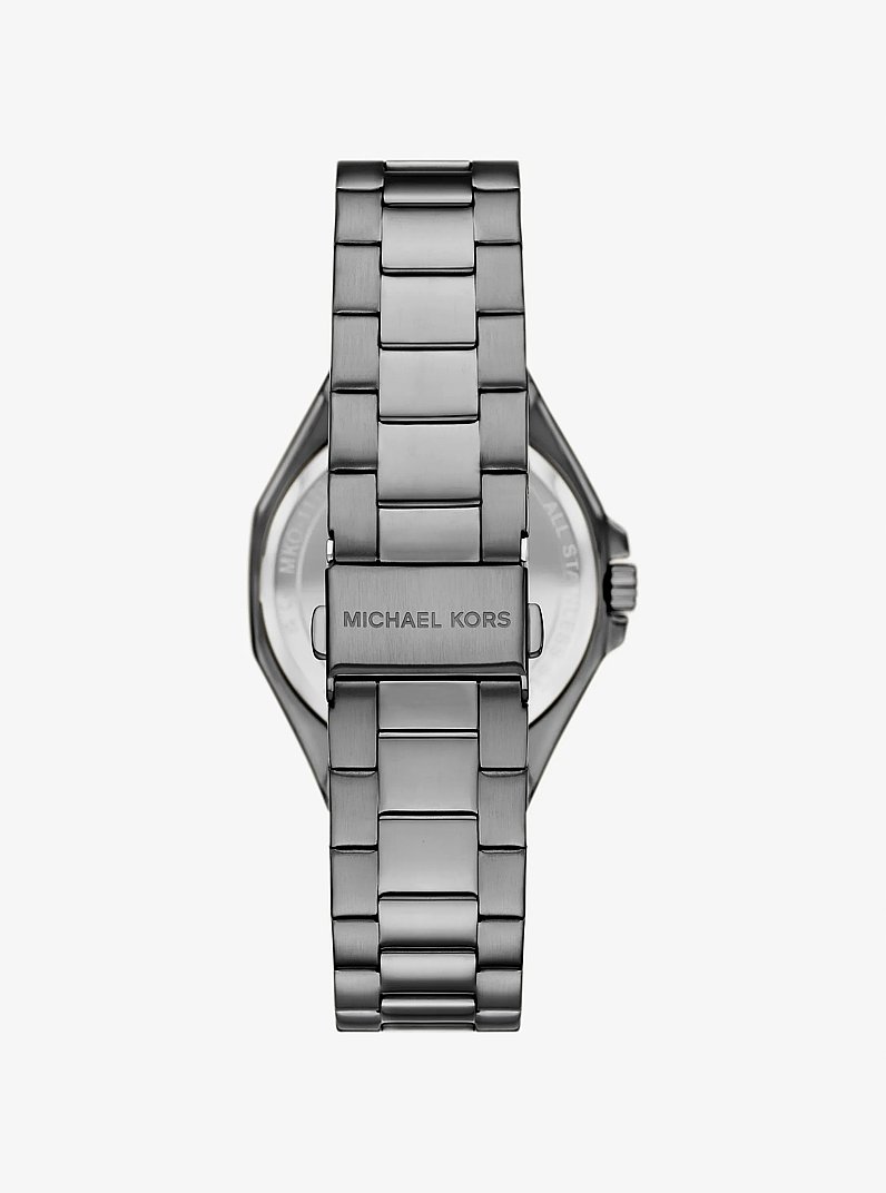 Oversized Callum Gunmetal-Tone Watch and Jewelry Gift Set in