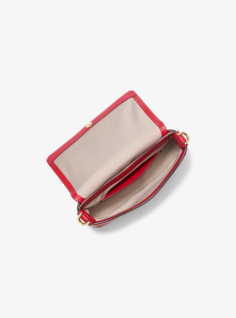 Nessa Small Leather Crossbody Bag in CRIMSON | Michael Kors