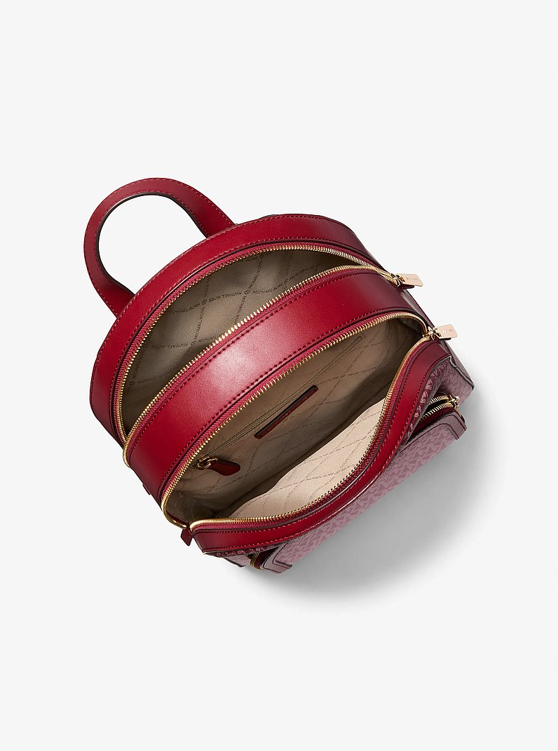 Jaycee Medium Ombr&eacute; Signature Logo Backpack in CHERRY | Michael Kors